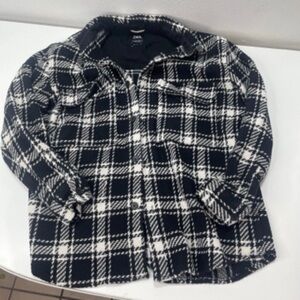 Zara Women's Black and White Plaid Blazer